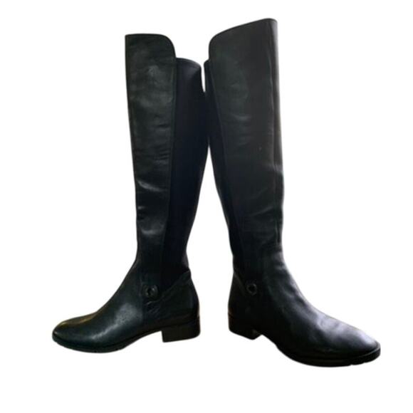Karl Lagerfeld Paris Over-The-Knee Leather Riding Equestrian Boots Size 8 - Picture 5 of 9